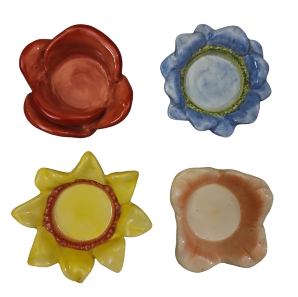 Rare Vintage Hand Painted Tealights - Milson and Louis